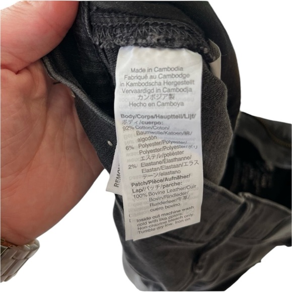 Madewell Women’s 9” Mid Rise Skinny Jeans In Black Size 27 Distressed, Bikercore - Picture 10 of 10